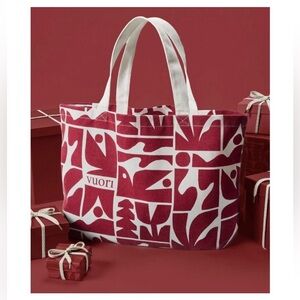 Vuori red canvas tote bag by Cody Hudson NEW